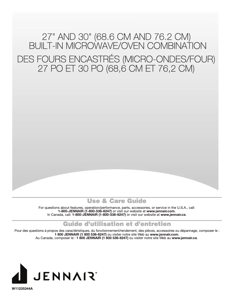 Page n°1 - Manuel utilisateur JennAir JMW2427IM