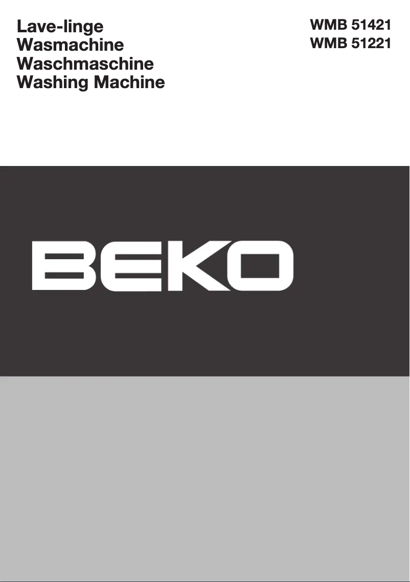 Page 1 de la notice Manuel utilisateur Beko WMB 51421