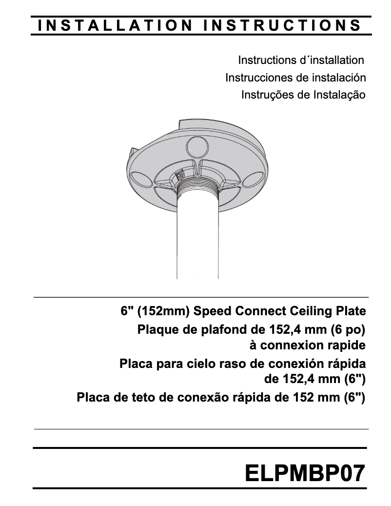 Image de la première page du manuel de l'appareil ELPMBP07