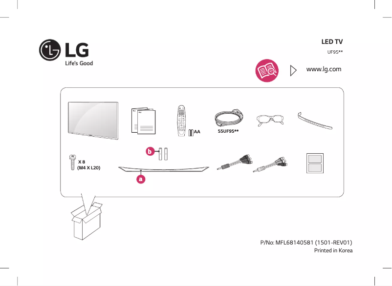 Page 1 de la notice Manuel utilisateur LG 65UF950T