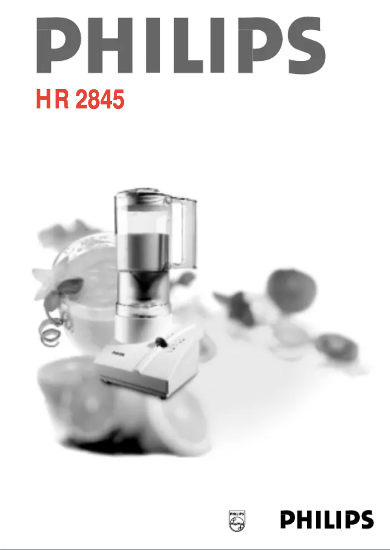 Page n°1 - Manuel utilisateur Philips HR2845