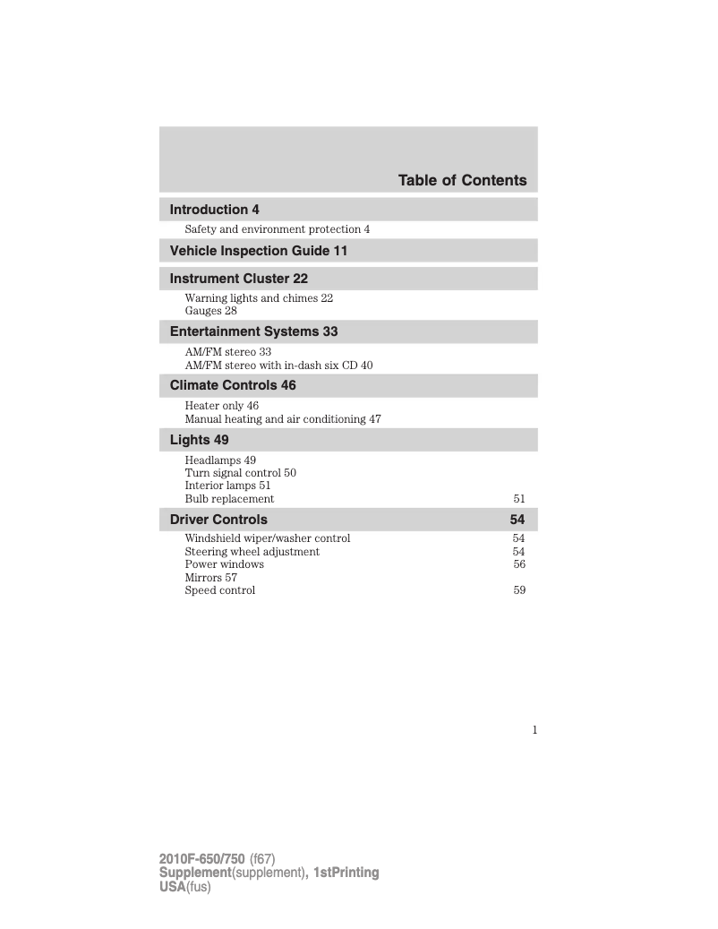 Image de la première page du manuel de l'appareil F-750 (2010)