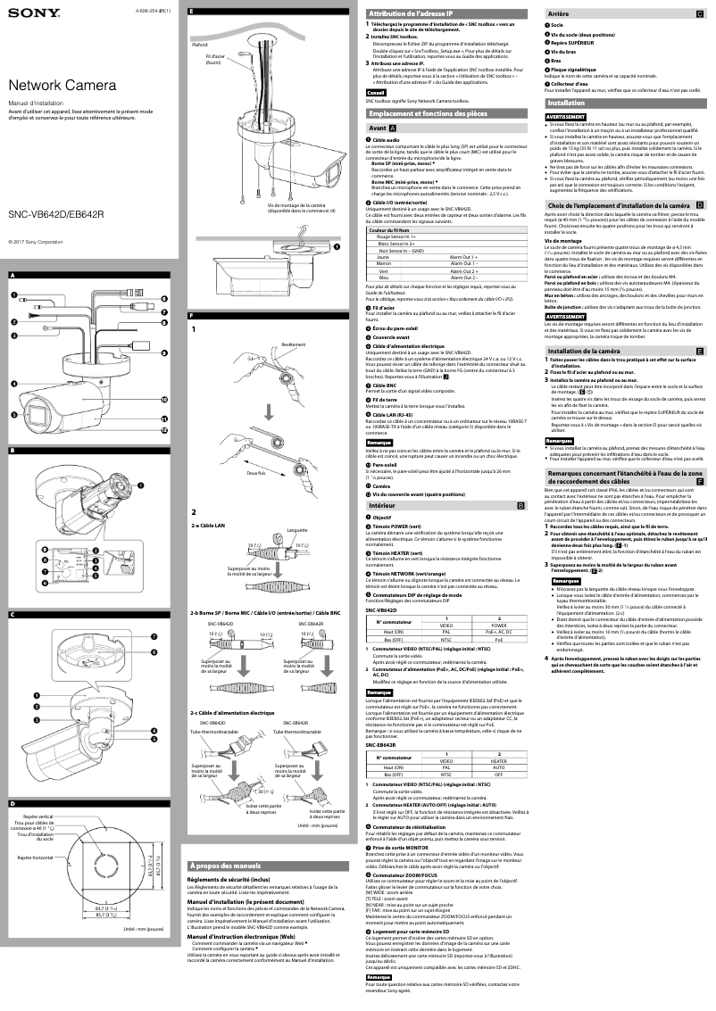 Página 1 del manual Manual de usuario Sony SNC-VB642D