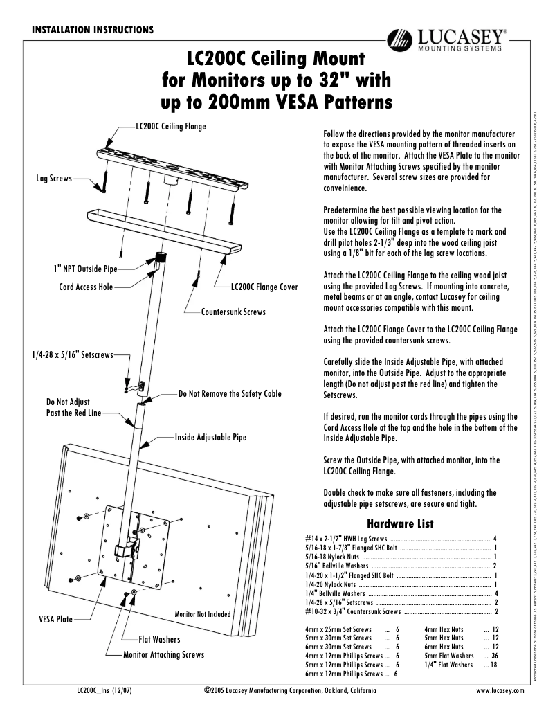 Page 1 of the manual User Manual Lucasey LC200C