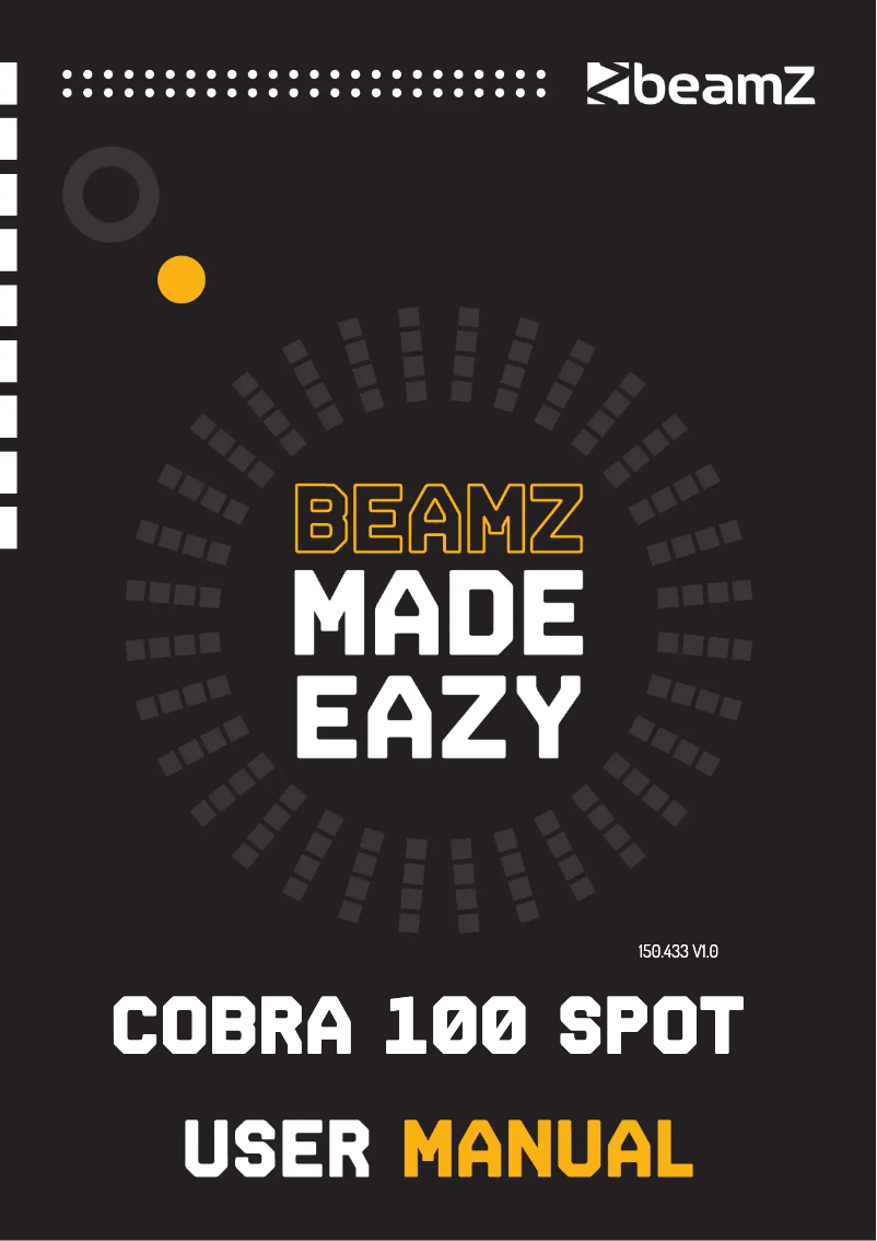 Page n°1 - Manuel utilisateur BeamZ Cobra 100 Spot