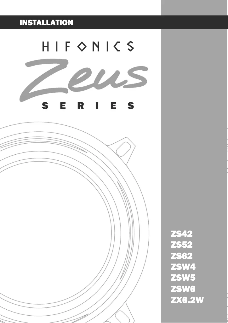 Image de la première page du manuel de l'appareil ZS62