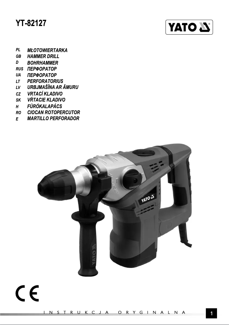 Page 1 de la notice Manuel utilisateur Yato YT-82127