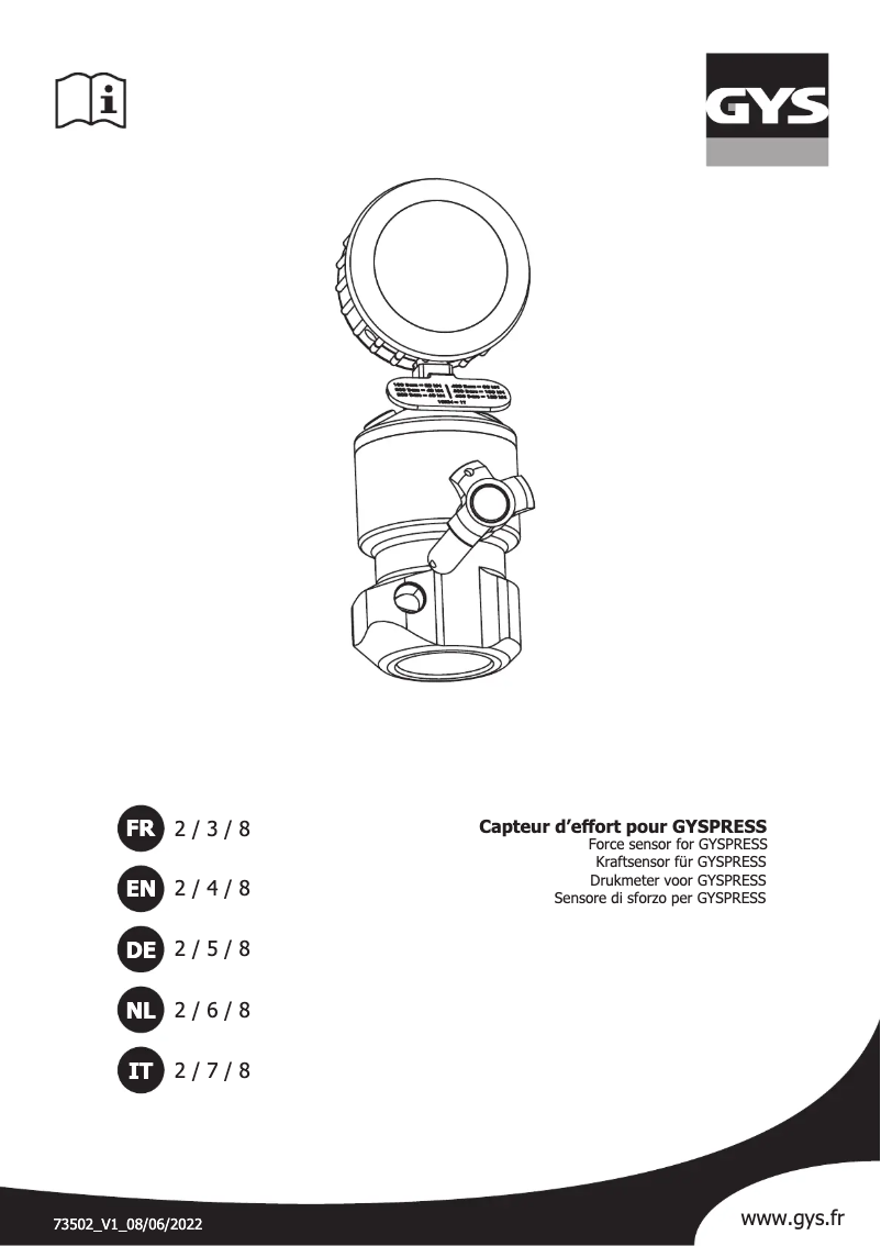 Image de la première page du manuel de l'appareil Gyspress