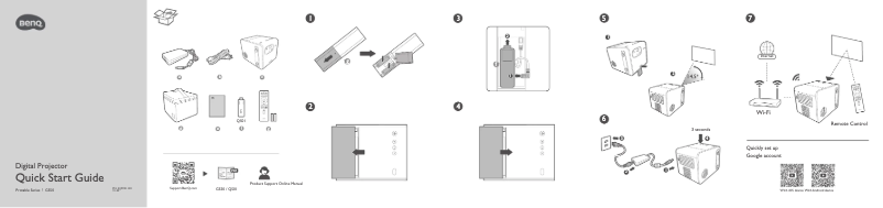 Page 1 de la notice Guide de démarrage rapide BenQ GS50