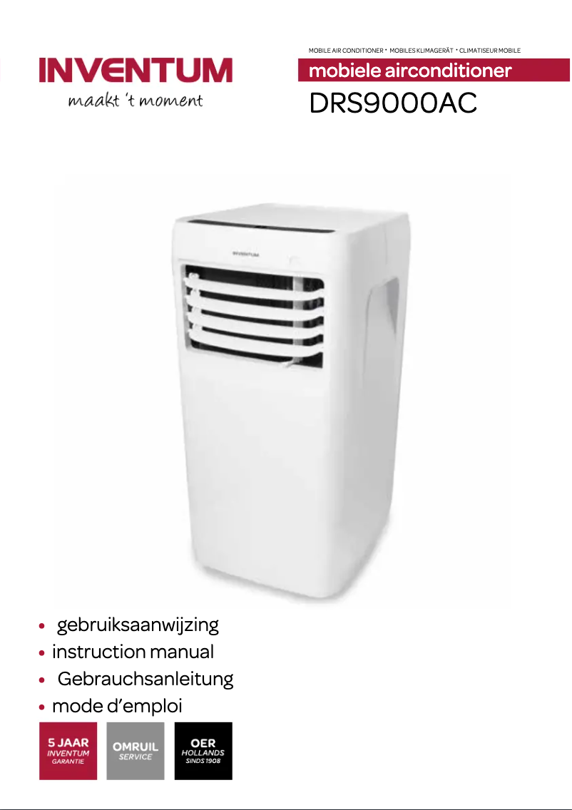 Page 1 de la notice Manuel utilisateur Inventum DRS9000AC