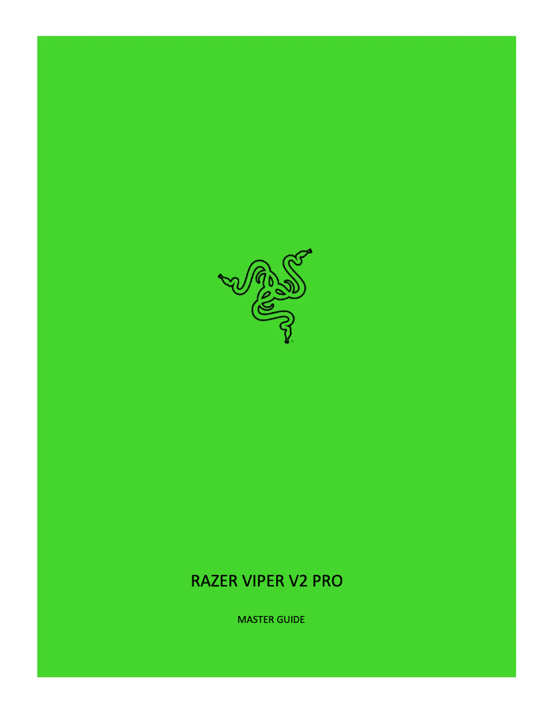 Page 1 de la notice Manuel utilisateur Razer Viper V2 Pro