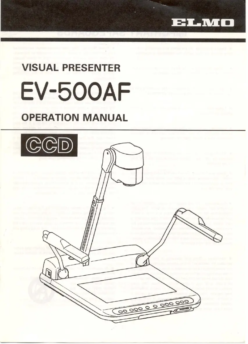 Page n°1 - Manuel utilisateur Elmo EV-500AF