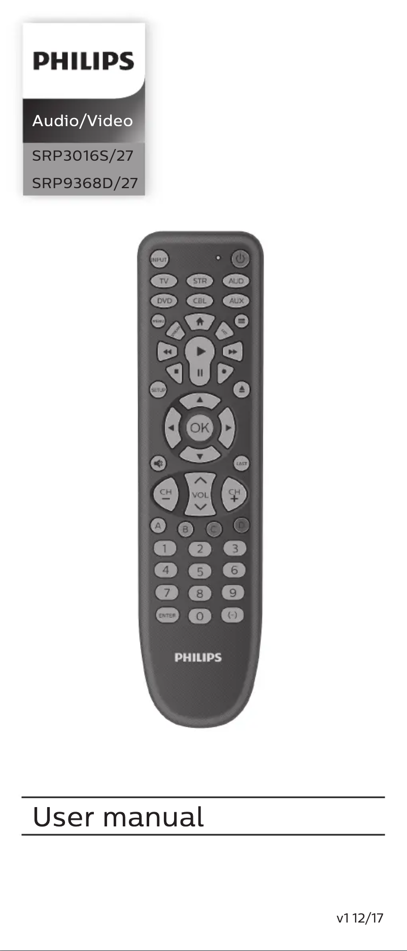 Image de la première page du manuel de l'appareil SRP3016S