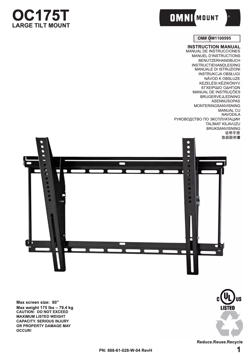 Image de la première page du manuel de l'appareil OC175T