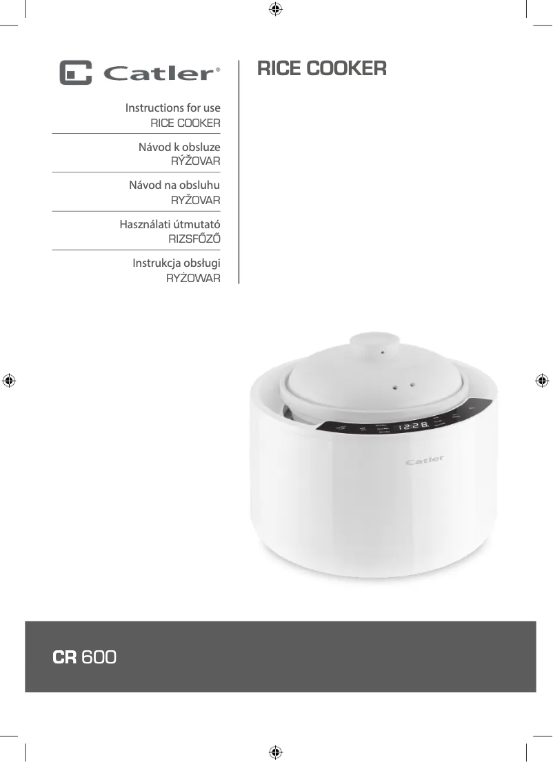 Image de la première page du manuel de l'appareil CR 600