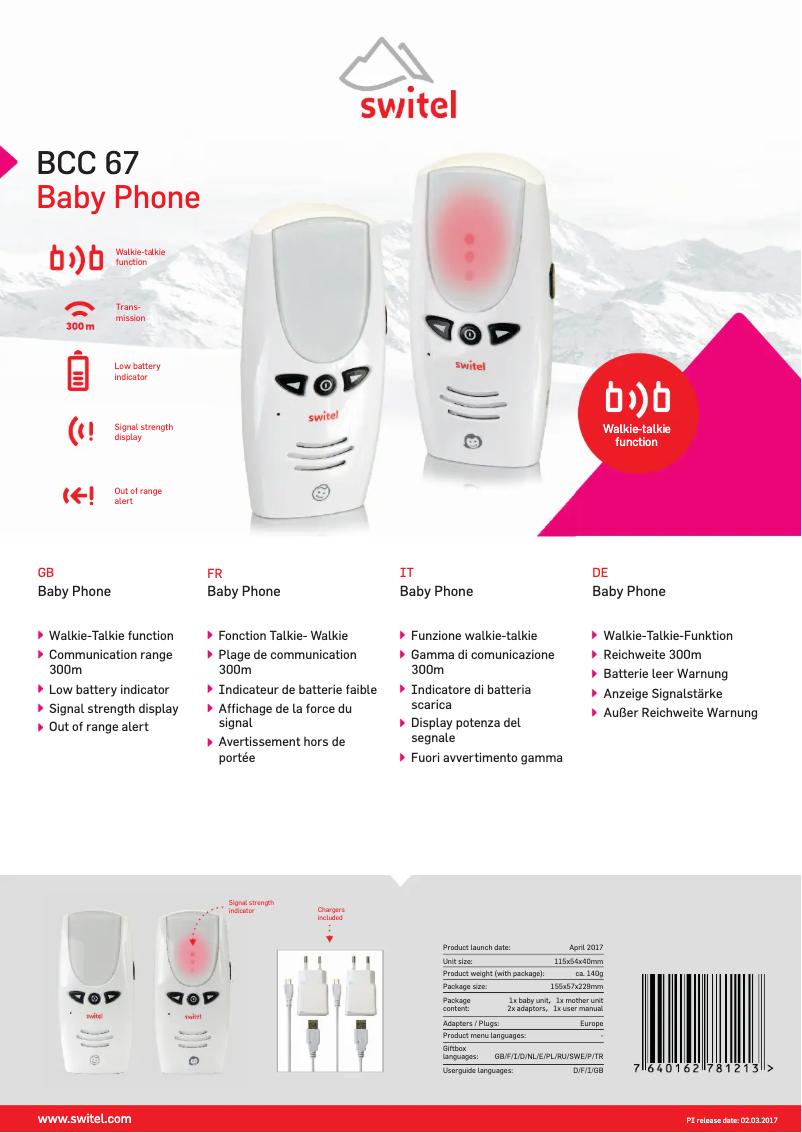 Image de la première page du manuel de l'appareil BCC 67