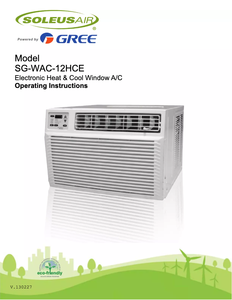 Page n°1 - Manuel utilisateur SoleusAir SG-WAC-12HCE