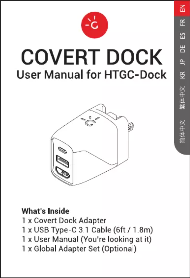Page 1 de la notice Manuel utilisateur Genki Covert Dock