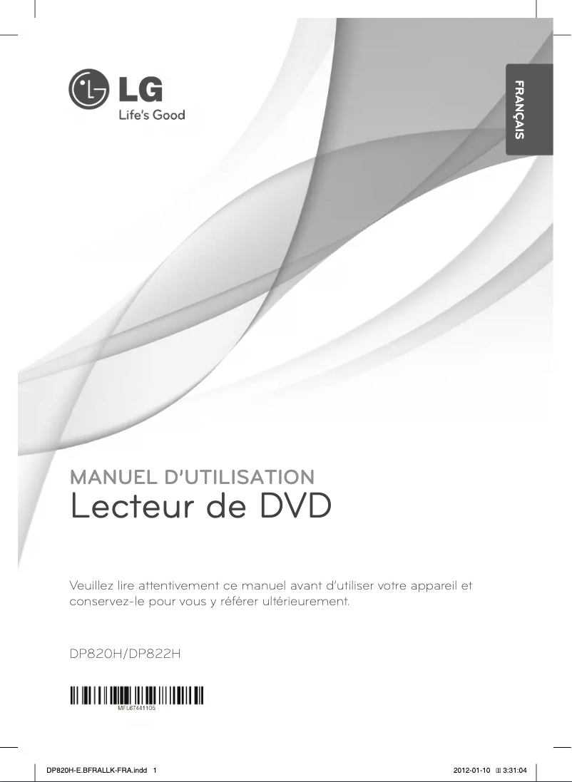 Page n°1 - Manuel utilisateur LG DP822H