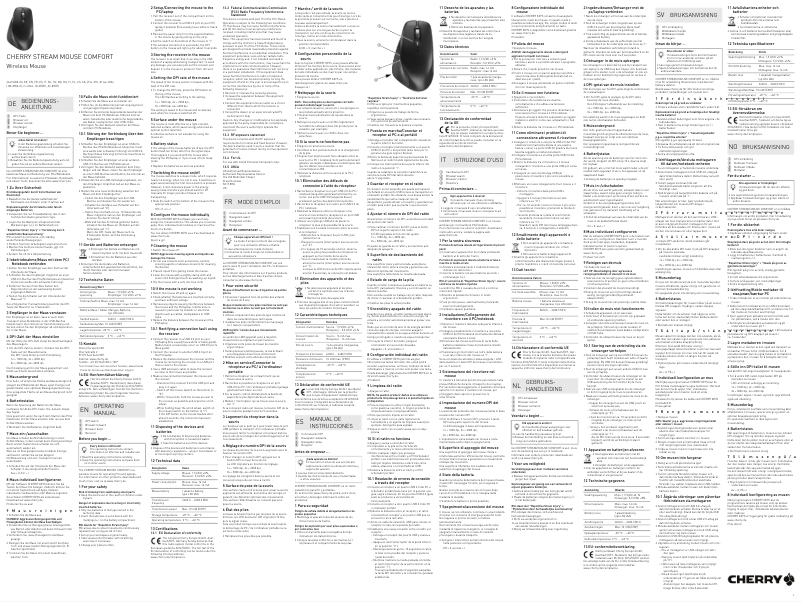 Image de la première page du manuel de l'appareil Stream Mouse Comfort