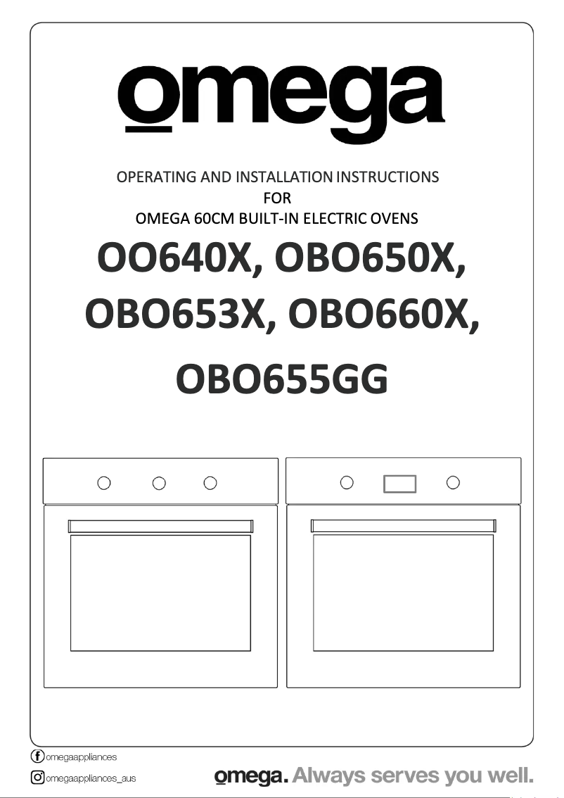 Page n°1 - Manuel utilisateur Omega OBO650X