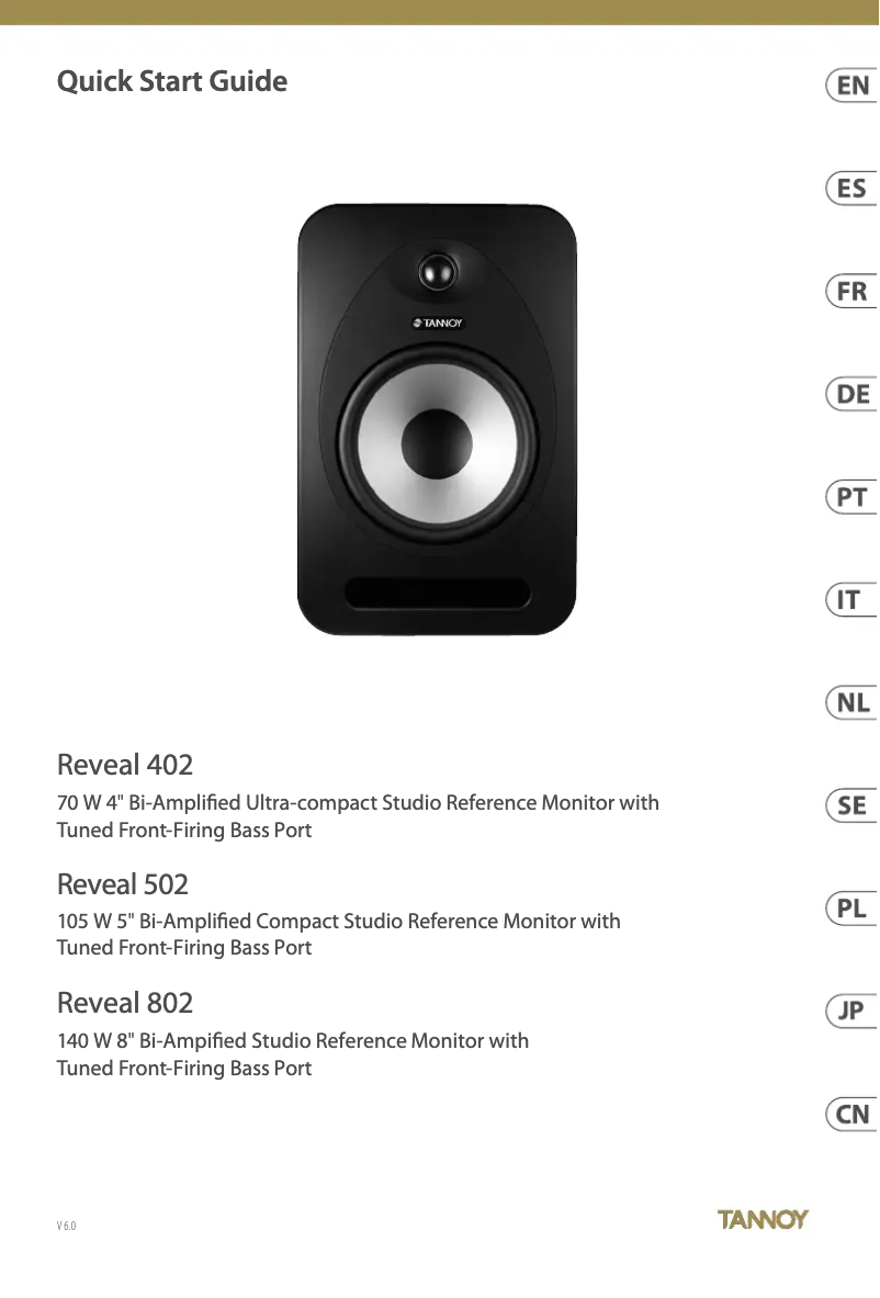 First page image of the manual for Reveal 402