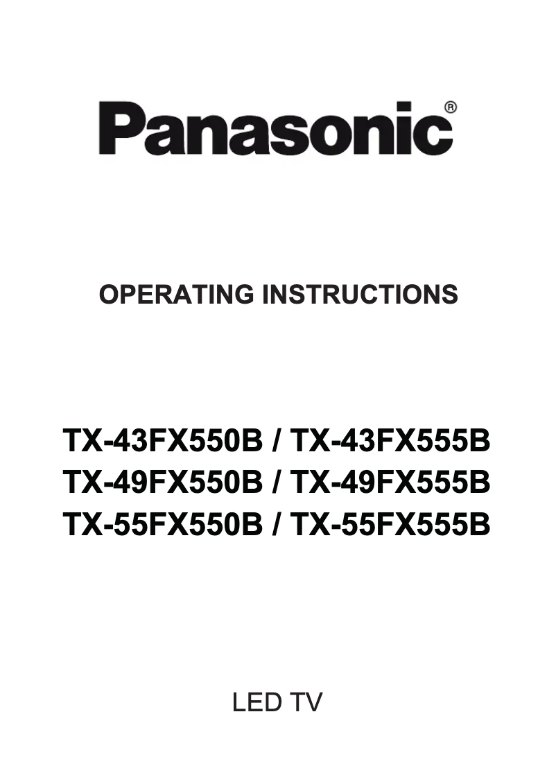 Page 1 de la notice Manuel utilisateur Panasonic TX-55FX550B
