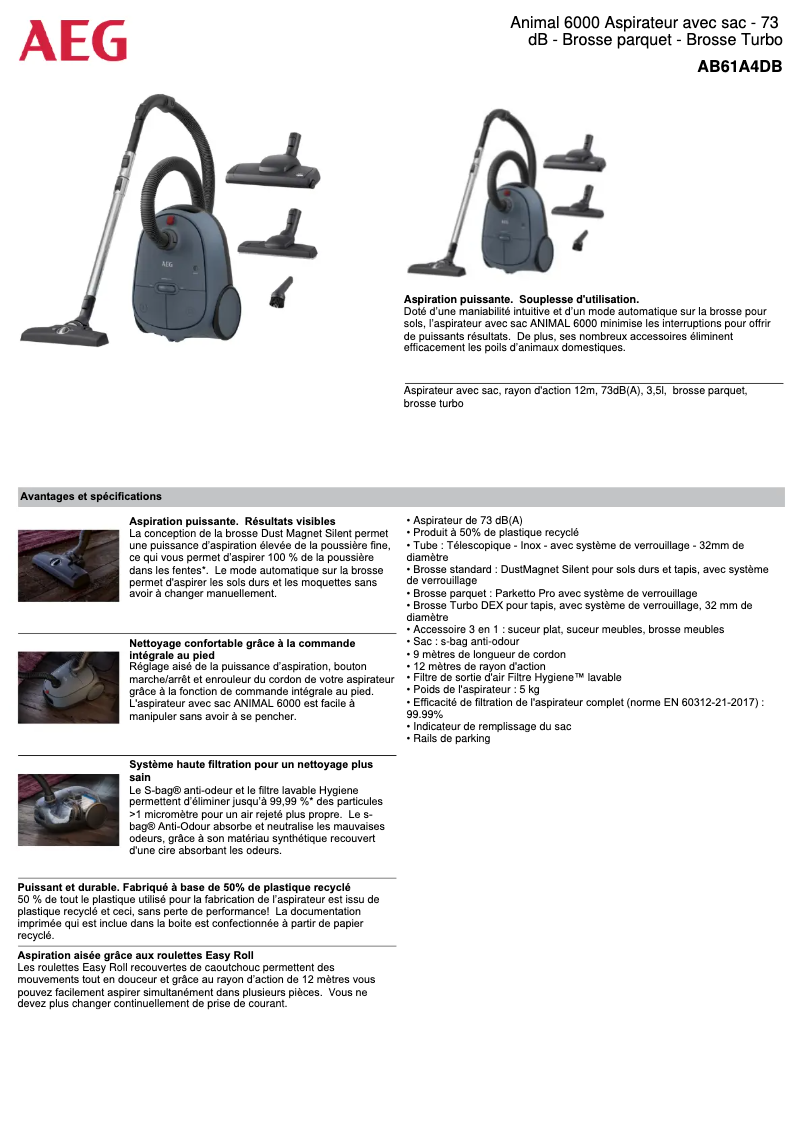 Página 1 del manual Manual de usuario AEG AB61A4DB