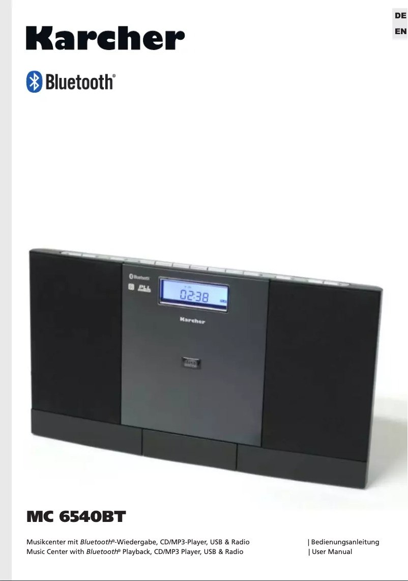 Página 1 del manual Manual de usuario Karcher Audio MC 6540BT