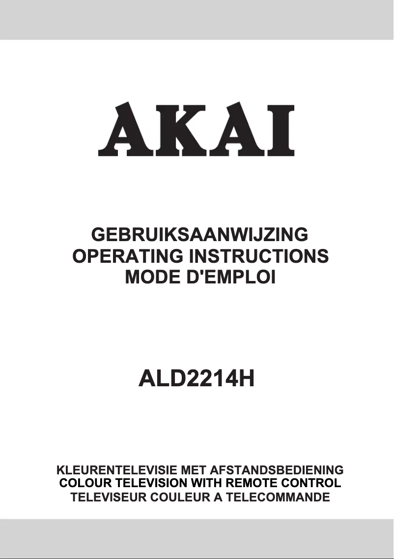 Page 1 de la notice Manuel utilisateur AKAI ALD2214