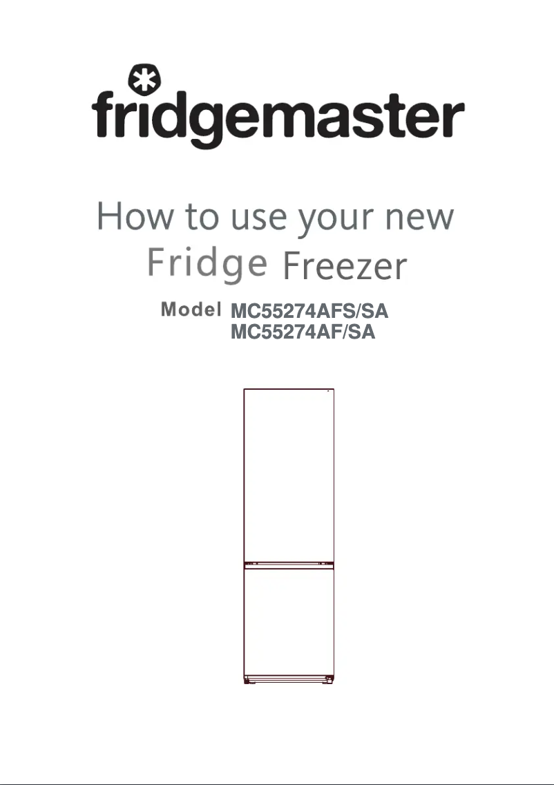 Page n°1 - Manuel utilisateur Fridgemaster MC55274AFS/SA