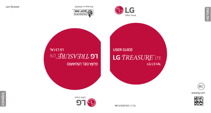 Página 1 del manual Manual de usuario LG Treasure