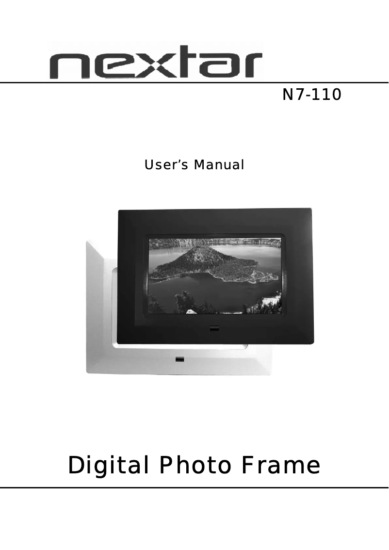 Page n°1 - Manuel utilisateur Nextar N7-110