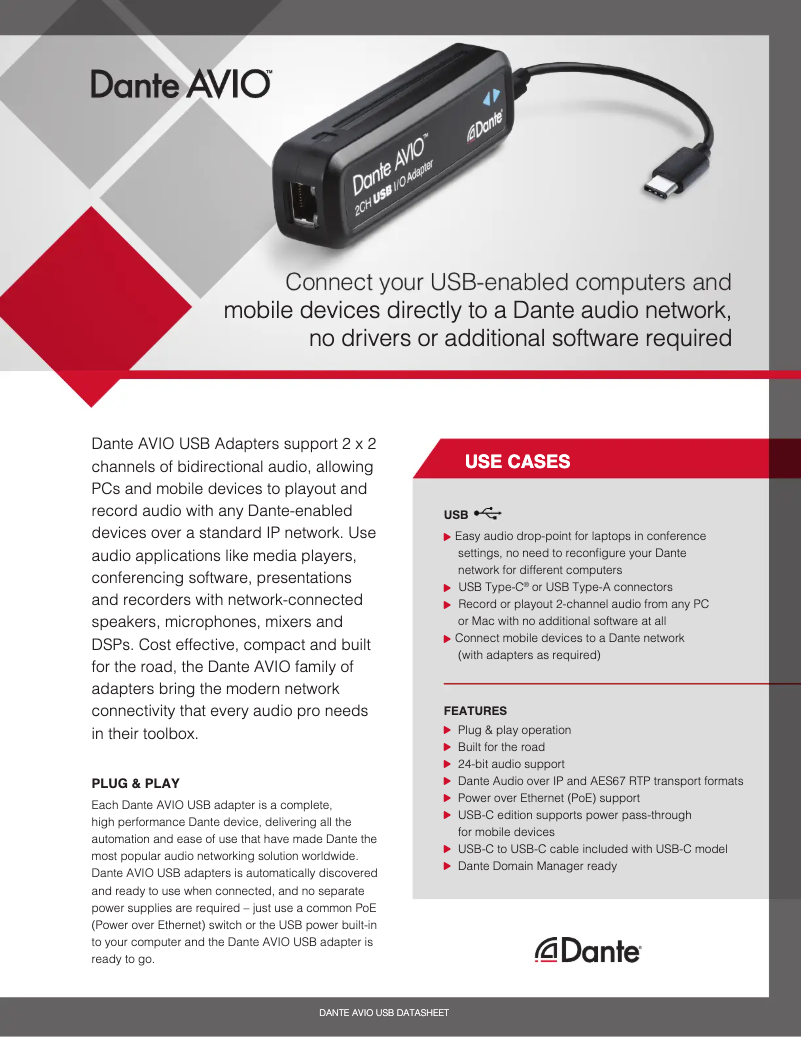 Image de la première page du manuel de l'appareil ADP-USB-2X2