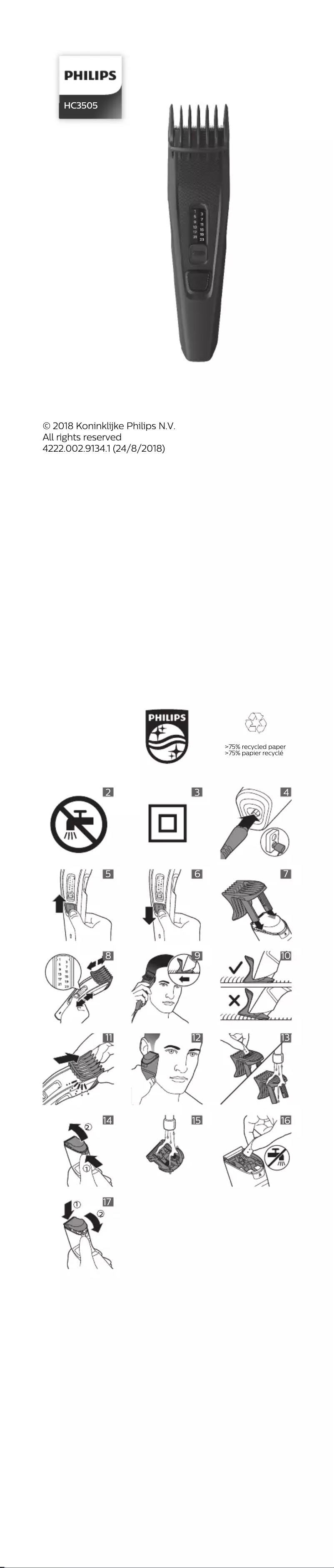 Página 1 del manual Manual de usuario Philips Series 3000 HC3505