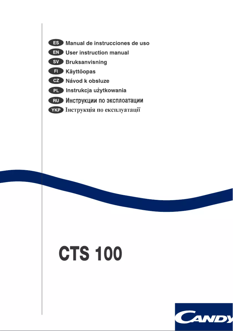 Page 1 de la notice Manuel utilisateur Candy CTS100