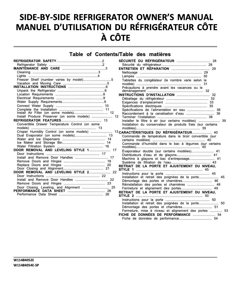 Image de la première page du manuel de l'appareil WRS571CIHV