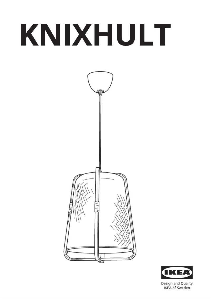 Page 1 de la notice Manuel utilisateur Ikea KNIXHULT 604.071.29