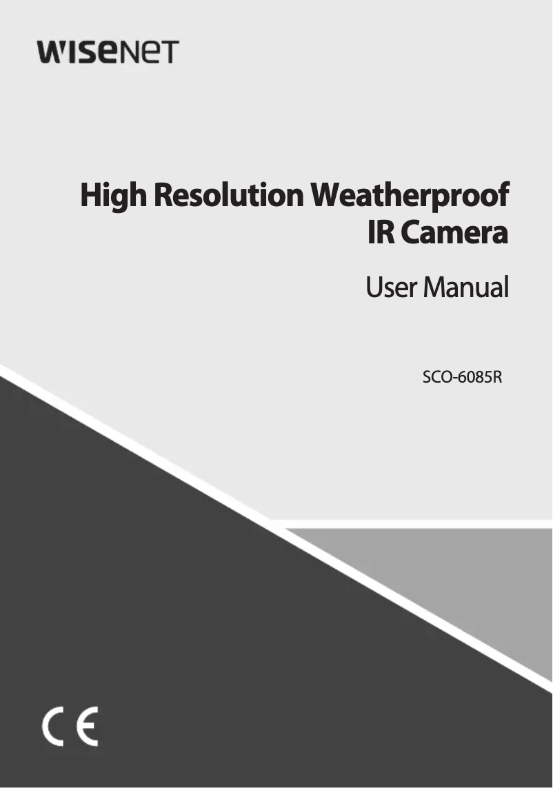 Page n°1 - Manuel utilisateur Wisenet SCO-6085R