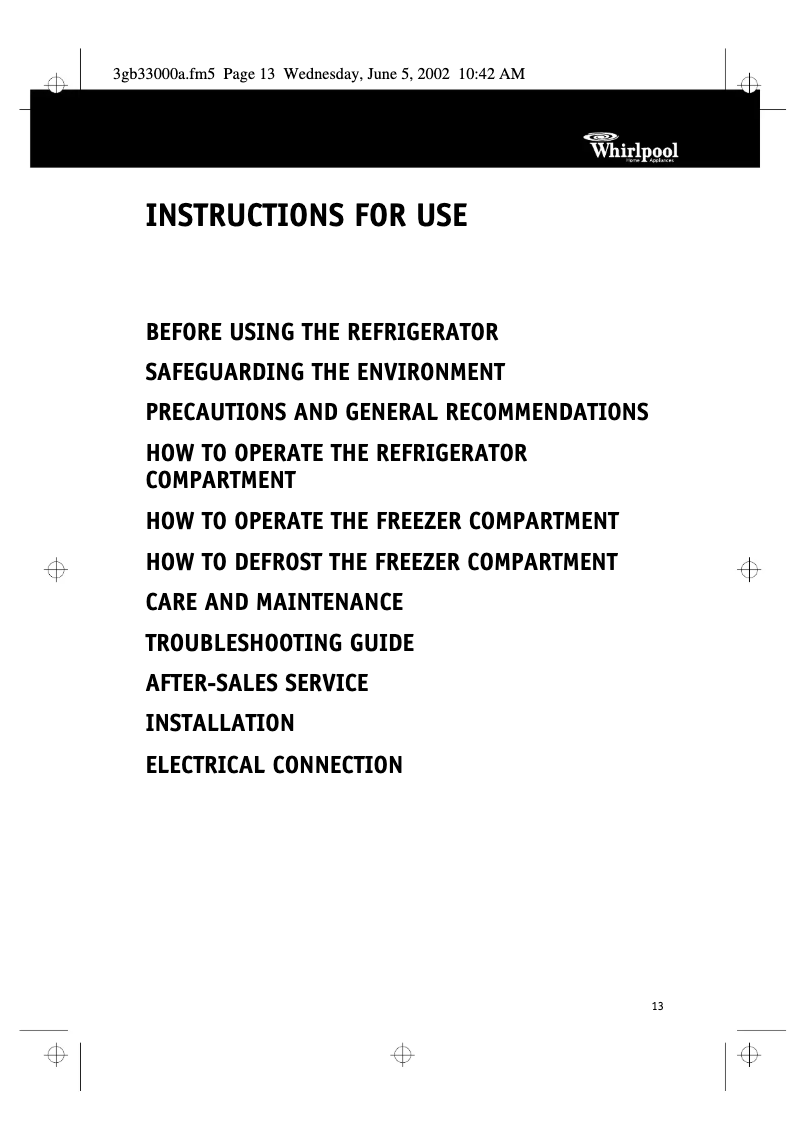 Image de la première page du manuel de l'appareil ARC 7020