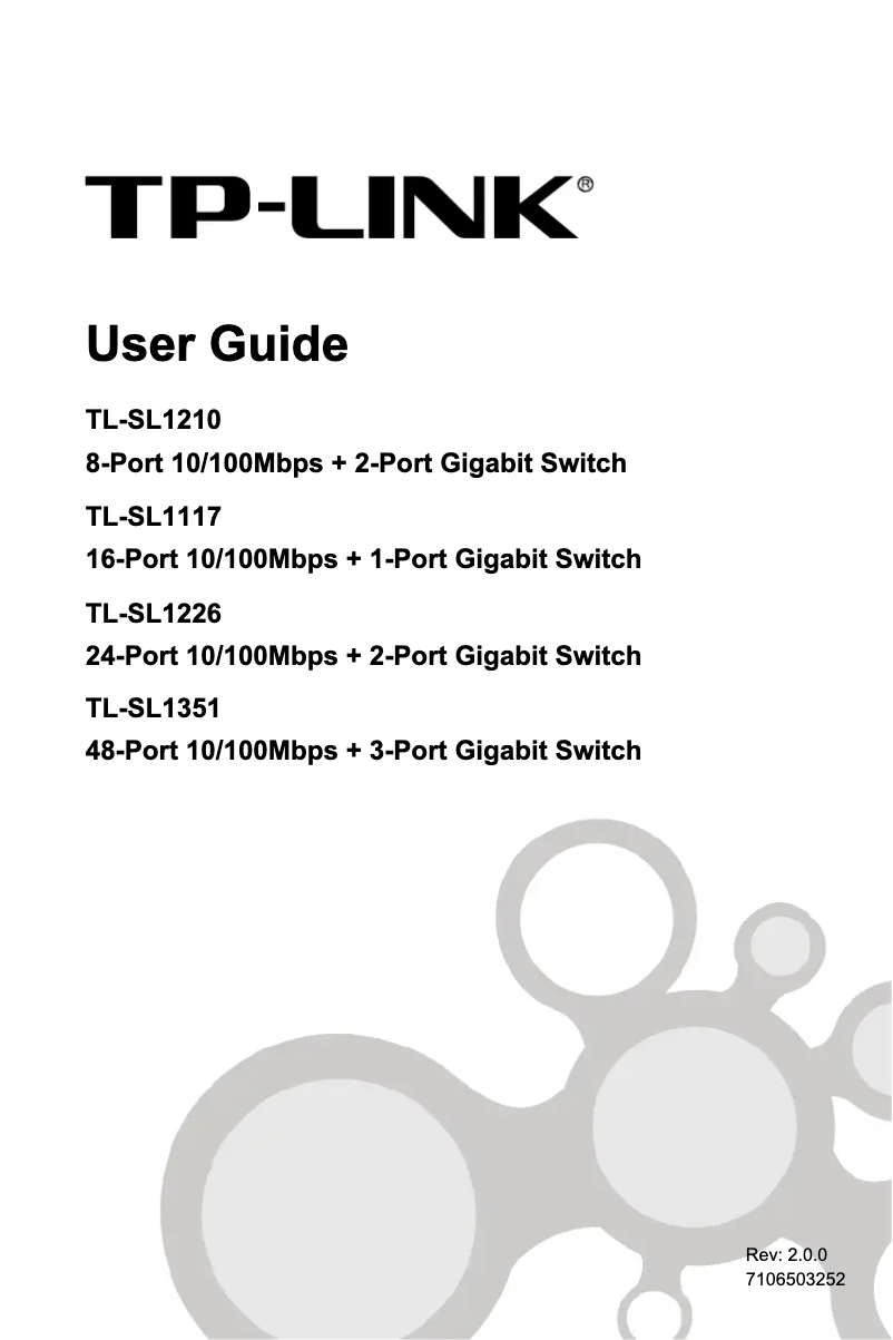 Page n°1 - Manuel utilisateur TP-Link JetStream TL-SL-1226