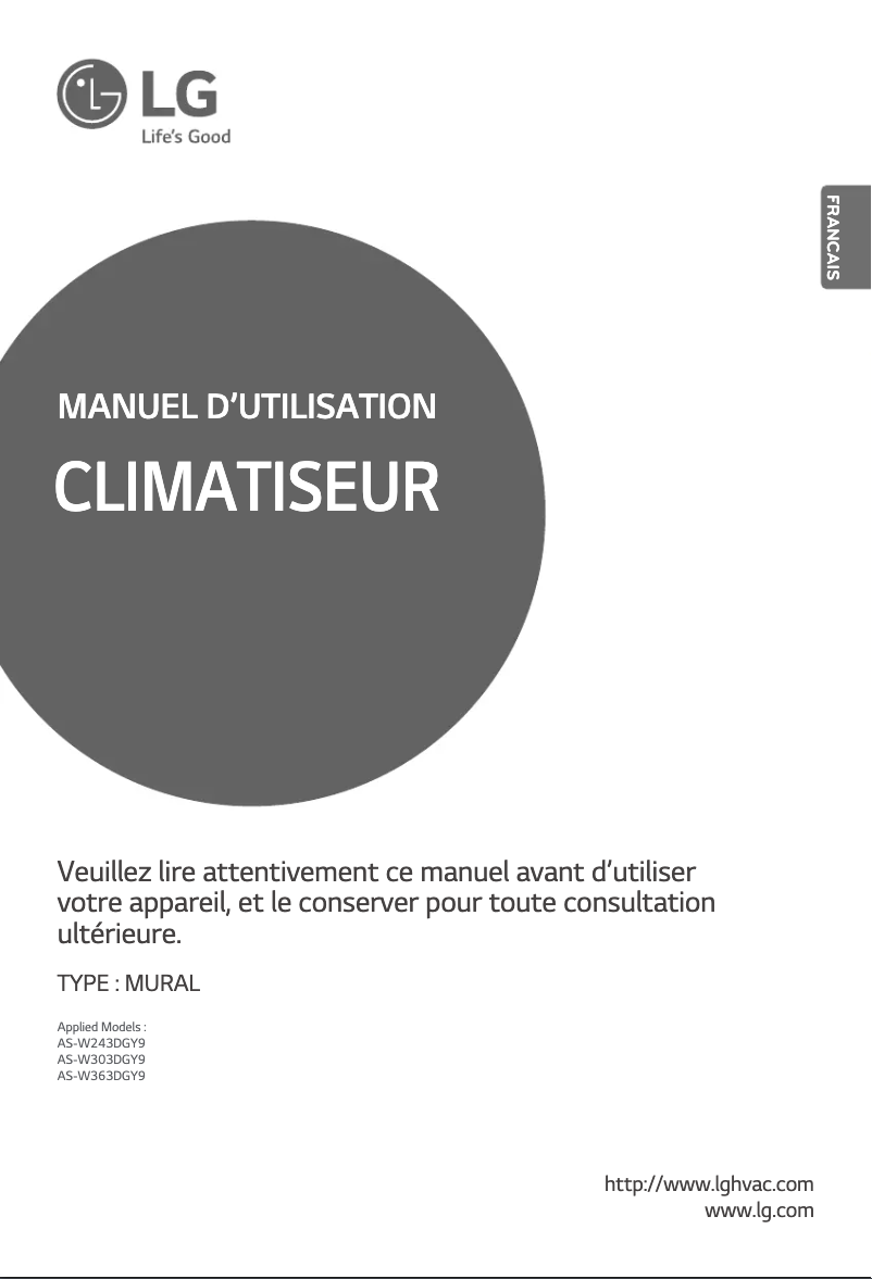 Page n°1 - Manuel utilisateur LG LSN307HV2