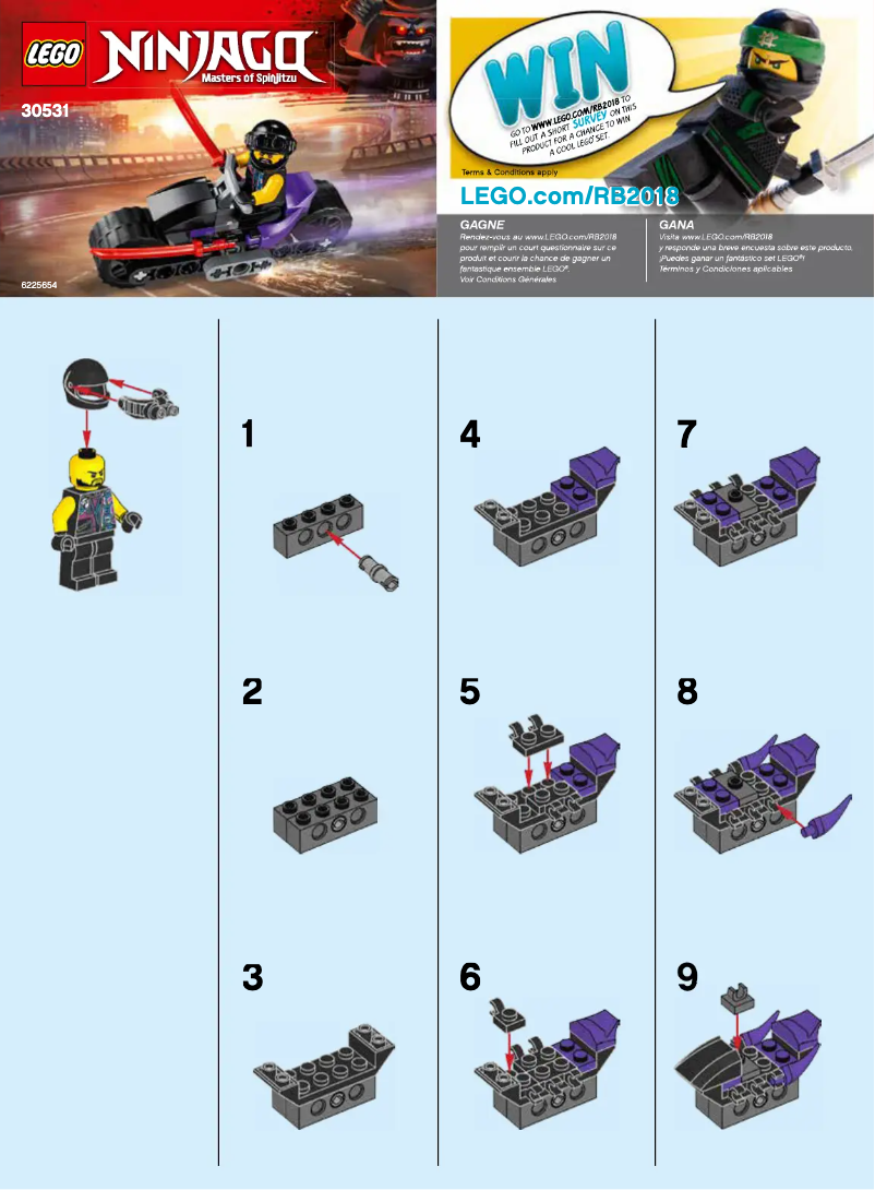 Page 1 de la notice Manuel utilisateur Lego Ninjago 30531