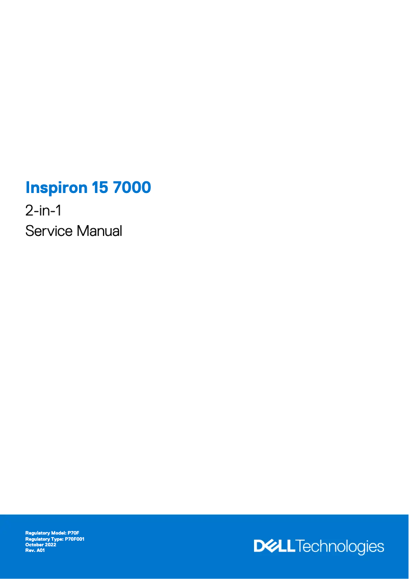 Image de la première page du manuel de l'appareil Inspiron 7573