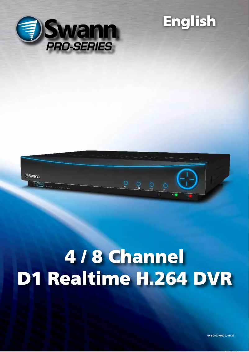 Image de la première page du manuel de l'appareil Pro DVR8-4000