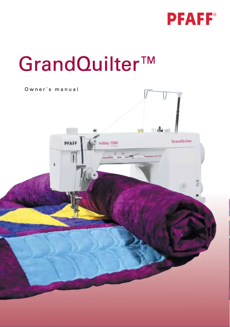 Image de la première page du manuel de l'appareil GrandQuilter Hobby 1200