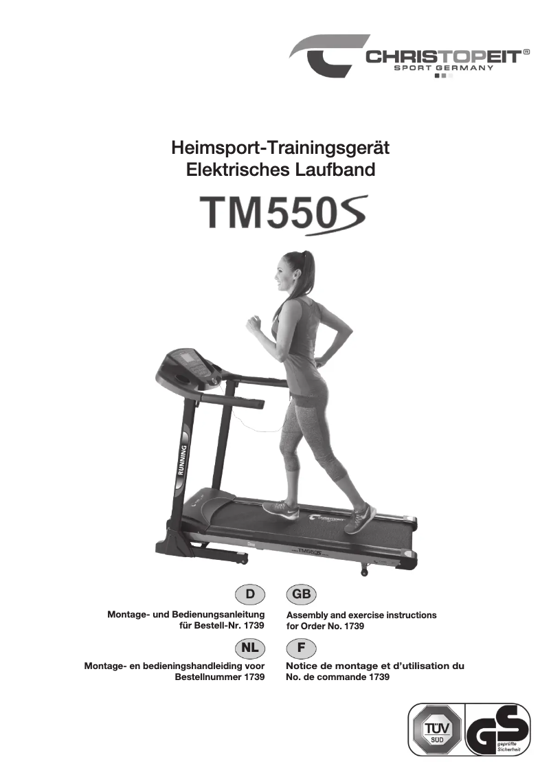Page n°1 - Manuel utilisateur Christopeit TM 550S
