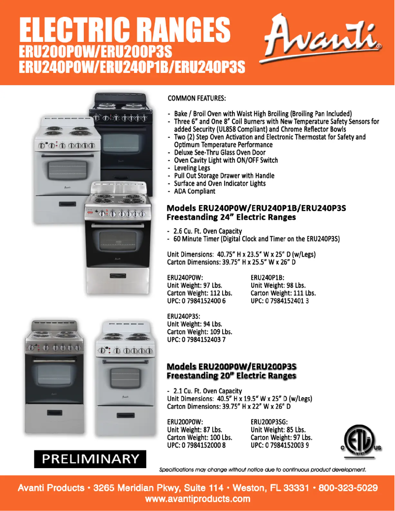 Imagen de la primera página del manual del dispositivo ERU200P3S