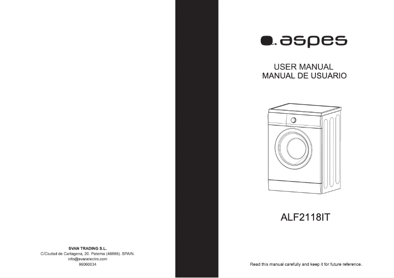 Page 1 de la notice Manuel utilisateur Aspes ALF2118IT