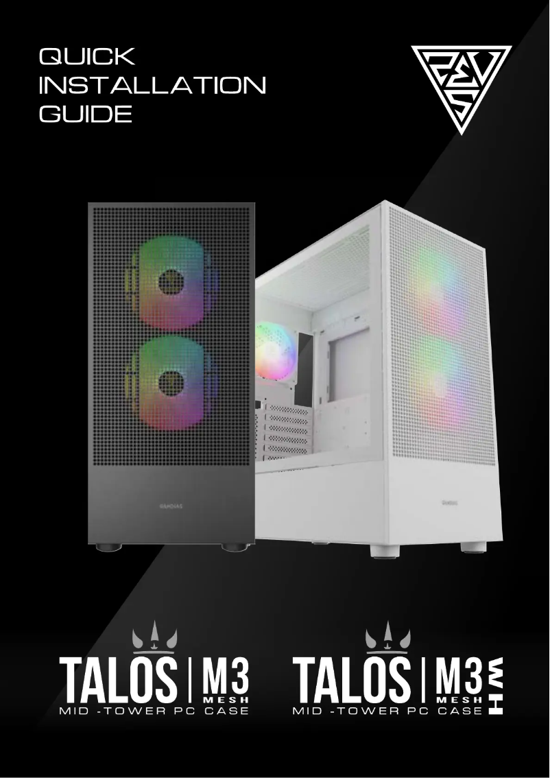 Page 1 de la notice Manuel utilisateur Gamdias Talos M3 Mesh